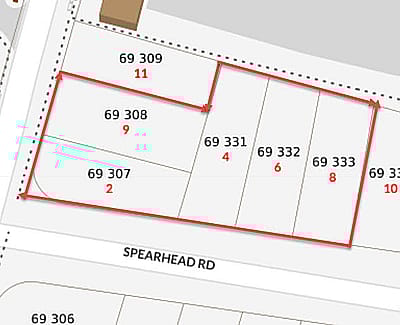 2,4,6,8 Spearhead Road & 9 Arrowhead Road